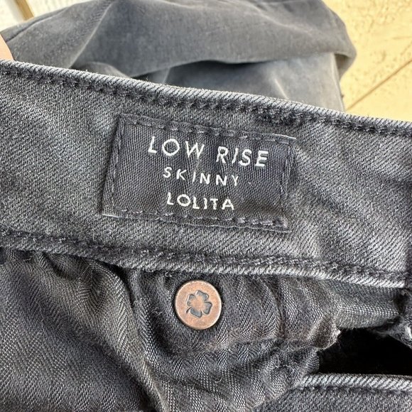 Lucky Brand Jeans Women’s 14/32 Ankle Faded Black Wash Low Rise Skinny Lolita - Picture 6 of 9